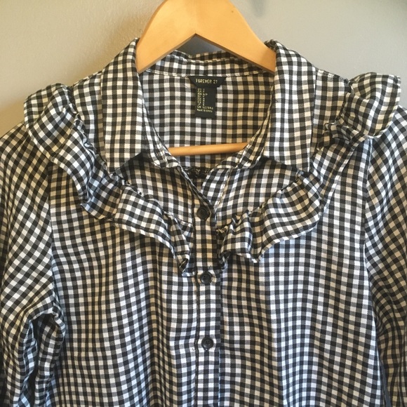 SALE ⚡️3/20⚡️ Forever 21 gingham blouse western - Picture 2 of 4
